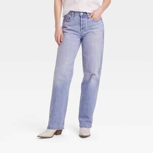 Universal Thread Women's Mid-Rise 90's Baggy Jeans in Light Wash